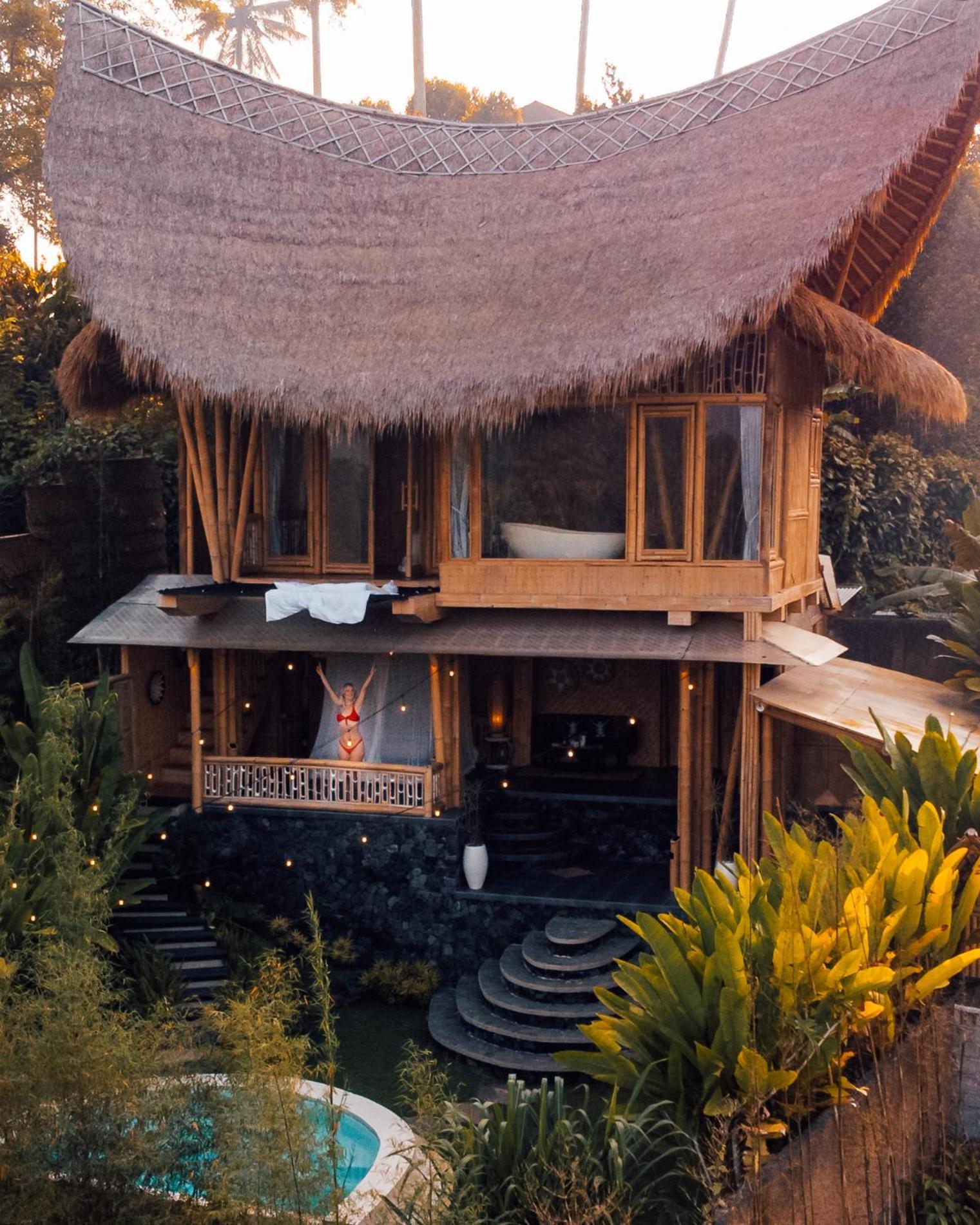 Makerti Bali~Bamboo House Villa Selat Kültér fotó
