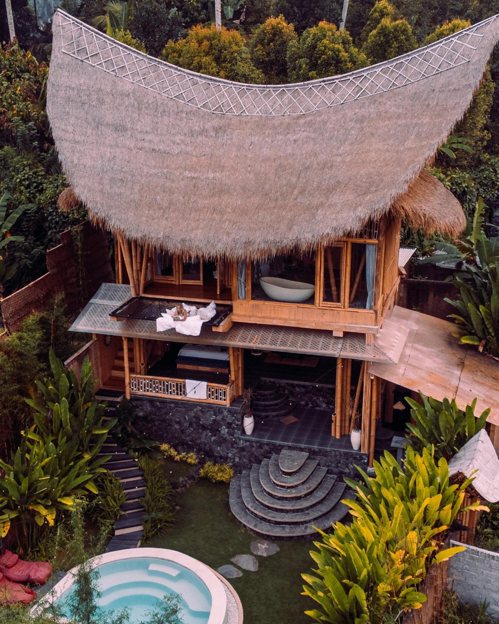 Makerti Bali~Bamboo House Villa Selat Kültér fotó